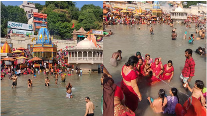 हरिद्वार में गंगा की धारा थमी, हजारों लोग उतरे ‘धन खोजने’ — रेती में सिलिंडर से लेकर फ्रीज तक मिला